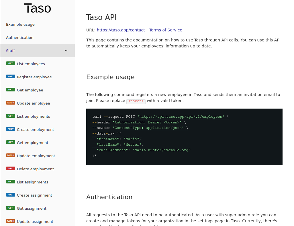 Screenshot API Dokumentation